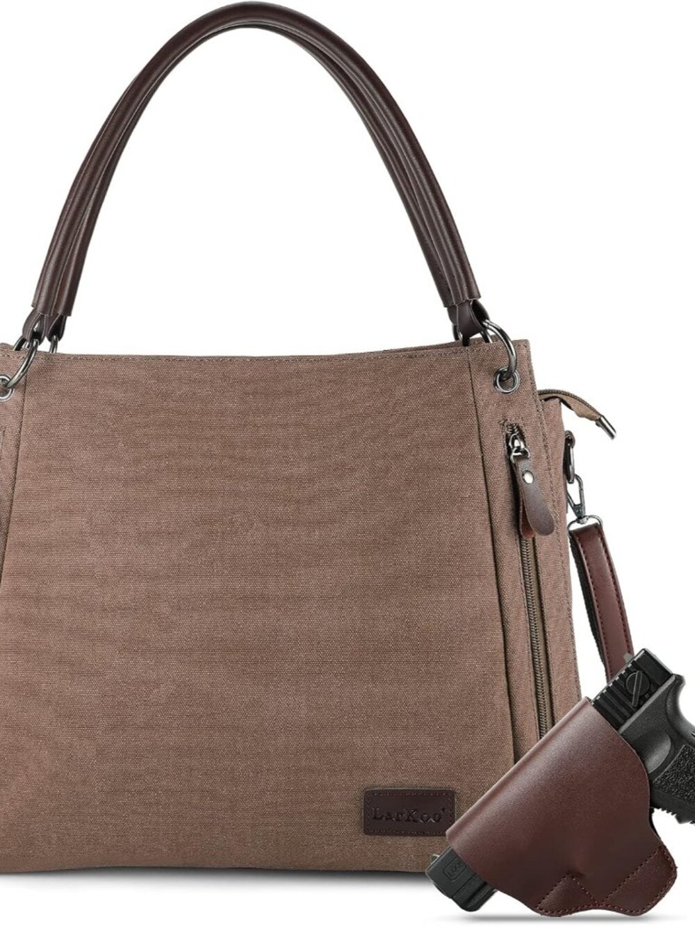 Concealed Carry Crossbody bag with removable pistol holster for women handbag Ho